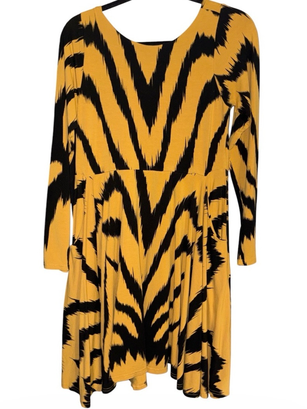 BEL KAZAN Long Sleeve Dress W/Drop Back & Pockets